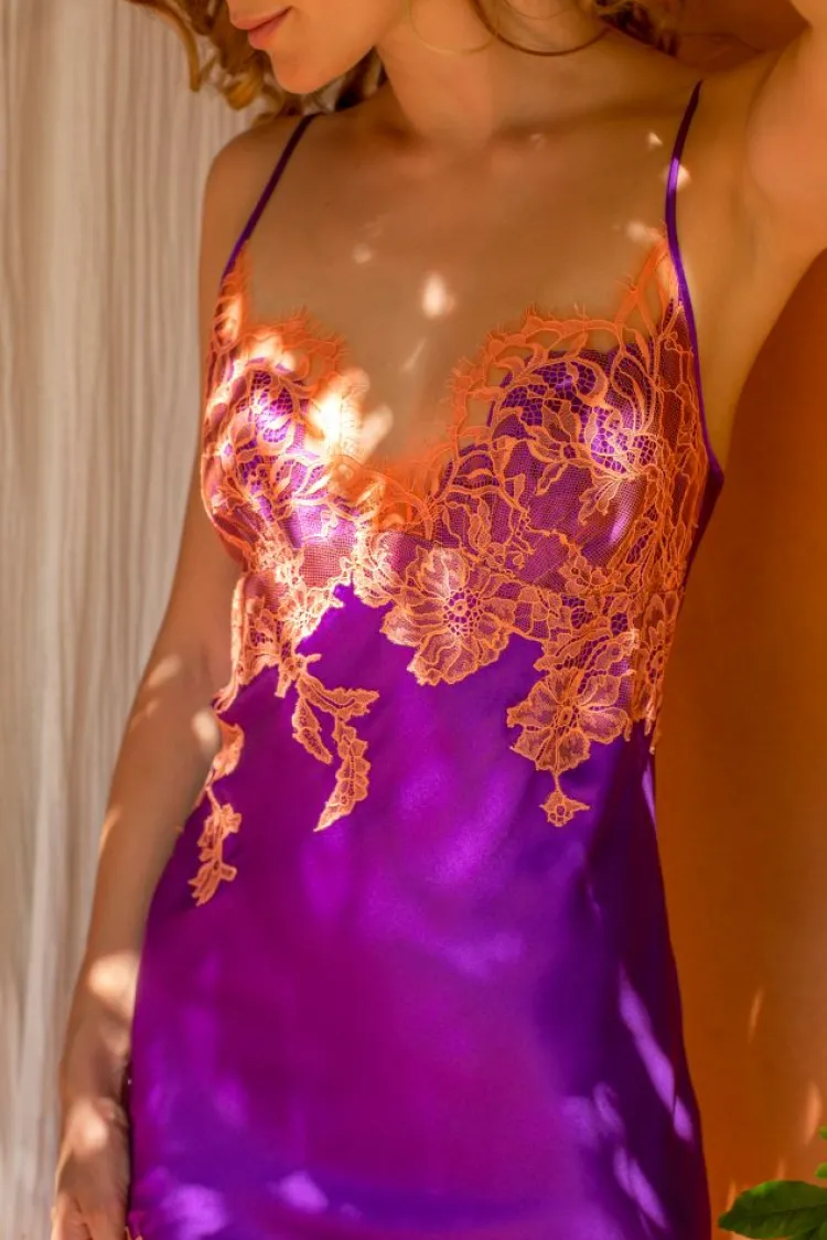 Alle Negligés|Seidenneglige^Marjolaine Seide Nachtkleid NYMPHE No. 5 halblang