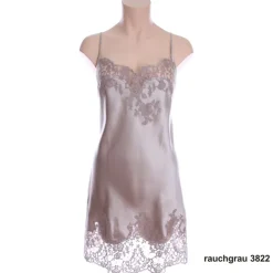 Alle Negligés|Seidenneglige^Marjolaine Seide Negligé CAPRICE mittellang mit Spitze