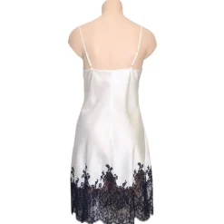 Alle Negligés|Seidenneglige^Marjolaine Seide Negligé CAPRICE mittellang mit Spitze