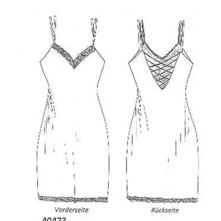 Alle Negligés|Seidenneglige^Gattina Seide Negligé SAKHALI mit Spitze von rot oder schwarz mit schwarzer Spitze