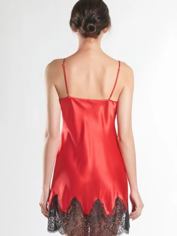 Alle Negligés|Seidenneglige^Aubade Seide Negligé TOI MON AMOUR klassische Farben von