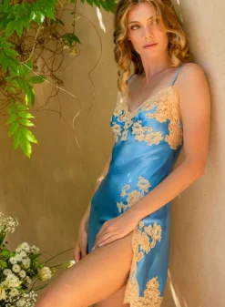 Alle Negligés|Seidenneglige^Marjolaine Seide Neglige MARJOLIE No. 3 Calais Spitze