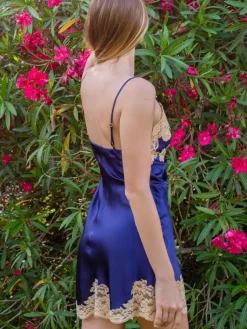 Alle Negligés|Seidenneglige^Marjolaine Seide Neglige MARJOLIE No. 3 mit Spitze