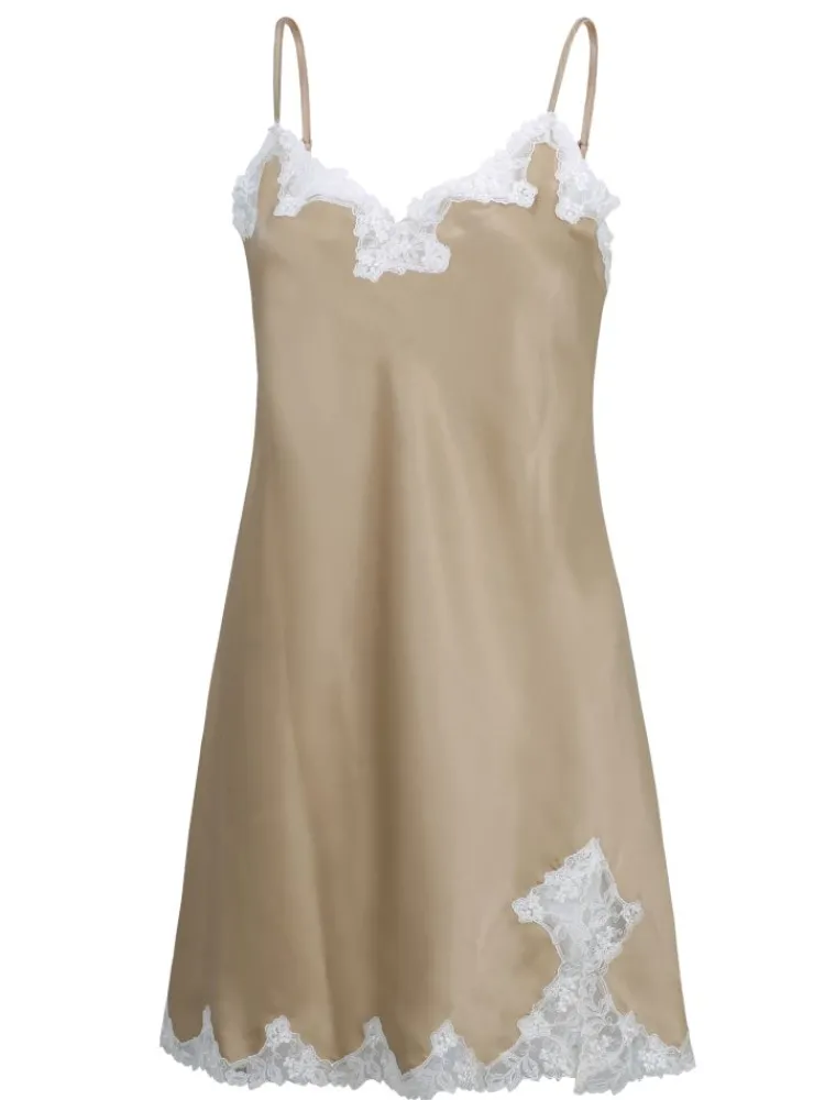 Alle Negligés|Unterkleider Mit Seide^Eva B. Bitzer Seide Neglige SATIN + LACE kurz von