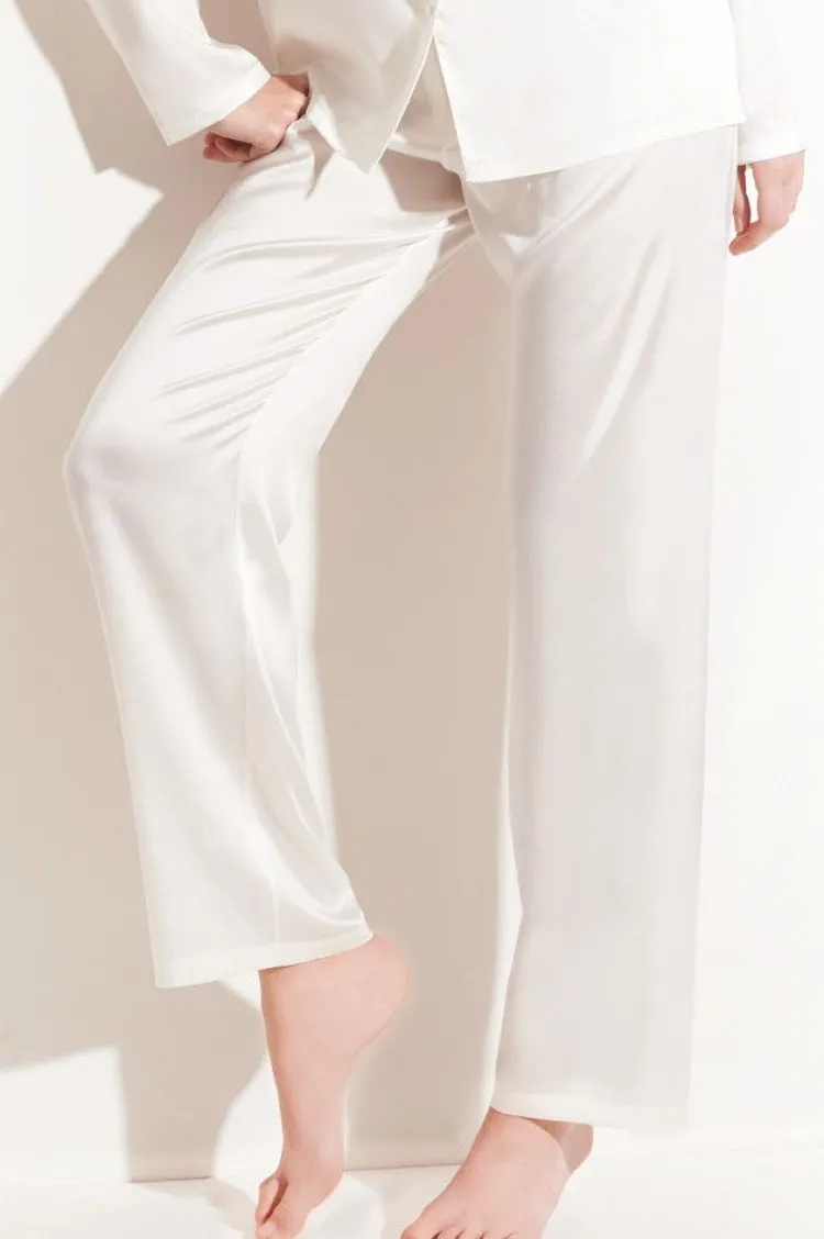 Mit Seidensatin|Alle Unterteile^Chiara Fiorini Seide Pyjamahose SETA No. 10 uni von