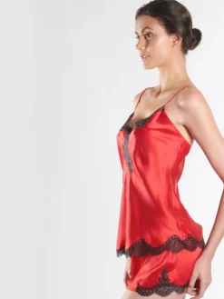 Tops Mit Spitze|Spaghettiträger Tops^Aubade Seide Top TOI MON AMOUR klassische Farben von