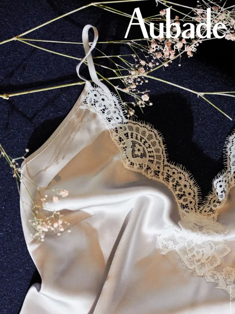 Tops Mit Spitze|Spaghettiträger Tops^Aubade Seide Top TOI MON AMOUR Satin von