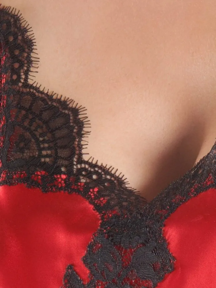 Tops Mit Spitze|Spaghettiträger Tops^Aubade Seide Top TOI MON AMOUR Satin von