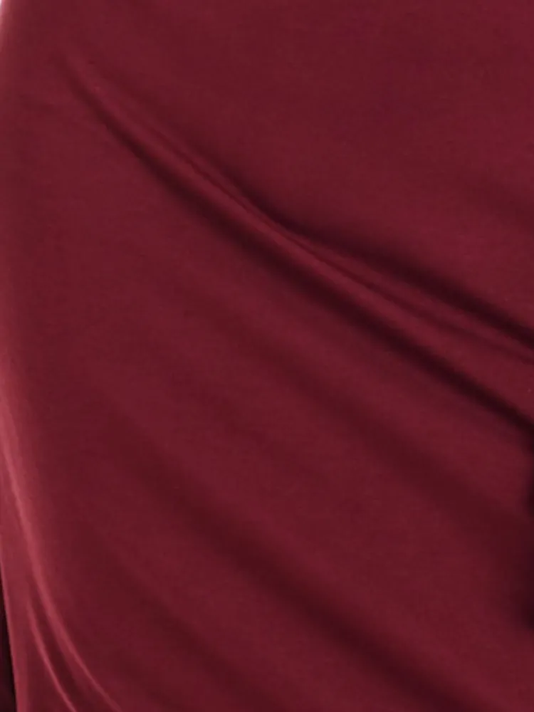 Seiden Basics|Seidennachthemd^Gattina Seide-Baumwolle Nachthemd BERGEN gewirkt von bordeaux-rot oder champagner-weiß