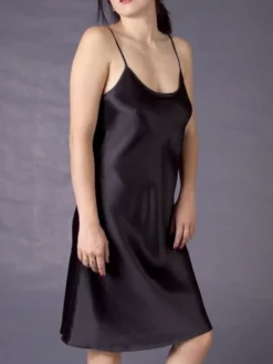 Seiden Basics|Seidennachthemd^Gattina Seide-Baumwolle Nachthemd SATIN knielang uni von