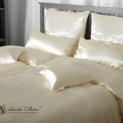 Seidenbettwäsche^Plauener Seidenweberei Seidenbettwäsche HELIOS NATUR Seidenweber Collection natur (creme-weiß)