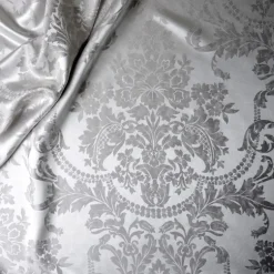 Seidenbettwäsche^Plauener Seidenweberei Seidenbettwäsche PORTOFINO ASH grau Seidenweber Collection zart grau garngefärbt gewebt