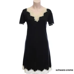 Seiden Basics|Seide Sleepshirt^Nightdreams Seidenmix Kurzarm Nachthemd MAHÉ Nr. 1 uni von