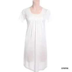 Seiden Basics|Seide Sleepshirt^Nightdreams Seidenmix Kurzarm Nachthemd ADELAIDE Nr. 3 uni von