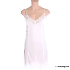 Seidennachthemd|Unterkleider Mit Seide^Nightdreams Seidenmix Spaghetti-Nachthemd MAHÉ mit Spitze