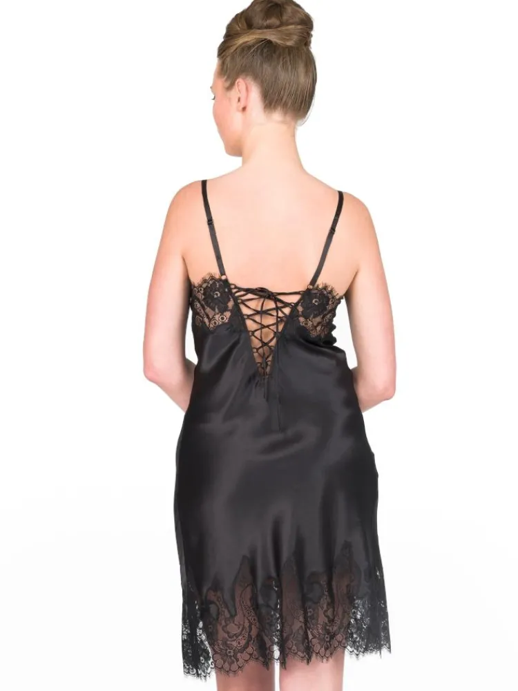 Alle Negligés|Seidenneglige^Gattina Seidennegligé mit Spitze ST. ELM von