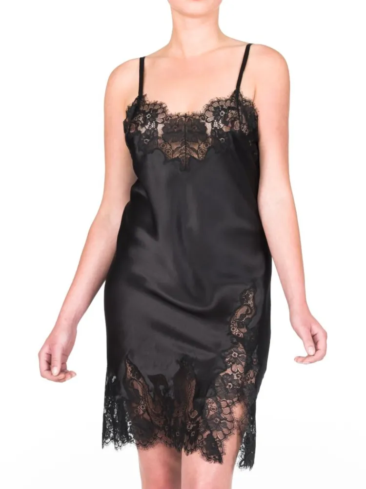 Alle Negligés|Seidenneglige^Gattina Seidennegligé mit Spitze ST. ELM von