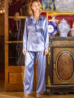 Lounge-Wear|Seidenpyjama^Marjolaine Seidenpyjama OXANA Stretchseide von