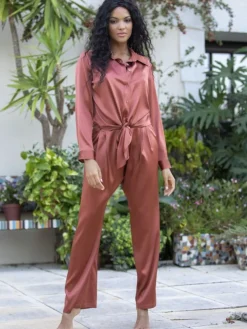 Lounge-Wear|Seidenpyjama^Marjolaine Seidenpyjama ROXANE elegant Stretchseide von