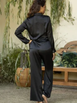 Lounge-Wear|Seidenpyjama^Marjolaine Seidenpyjama ROXANE elegant Stretchseide von