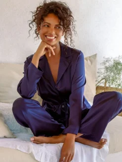 Lounge-Wear|Seiden Basics^Marjolaine Seidenpyjama SOIE UNIE uni