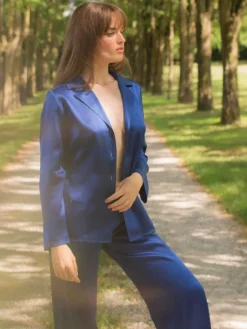 Lounge-Wear|Seiden Basics^Marjolaine Seidenpyjama SOIE UNIE uni