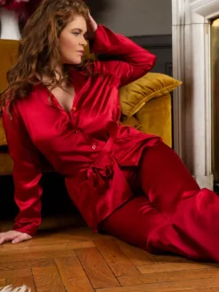 Lounge-Wear|Seiden Basics^Marjolaine Seidenpyjama SOIE UNIE von Basic Line