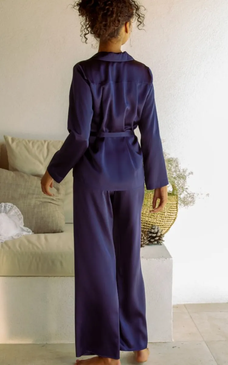 Lounge-Wear|Seiden Basics^Marjolaine Seidenpyjama SOIE UNIE von Basic Line
