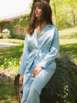 Lounge-Wear|Seiden Basics^Marjolaine Seidenpyjama SOIE UNIE von Basic Line