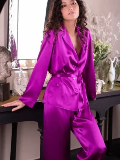 Lounge-Wear|Seiden Basics^Marjolaine Seidenpyjama SOIE UNIE von Basic Line