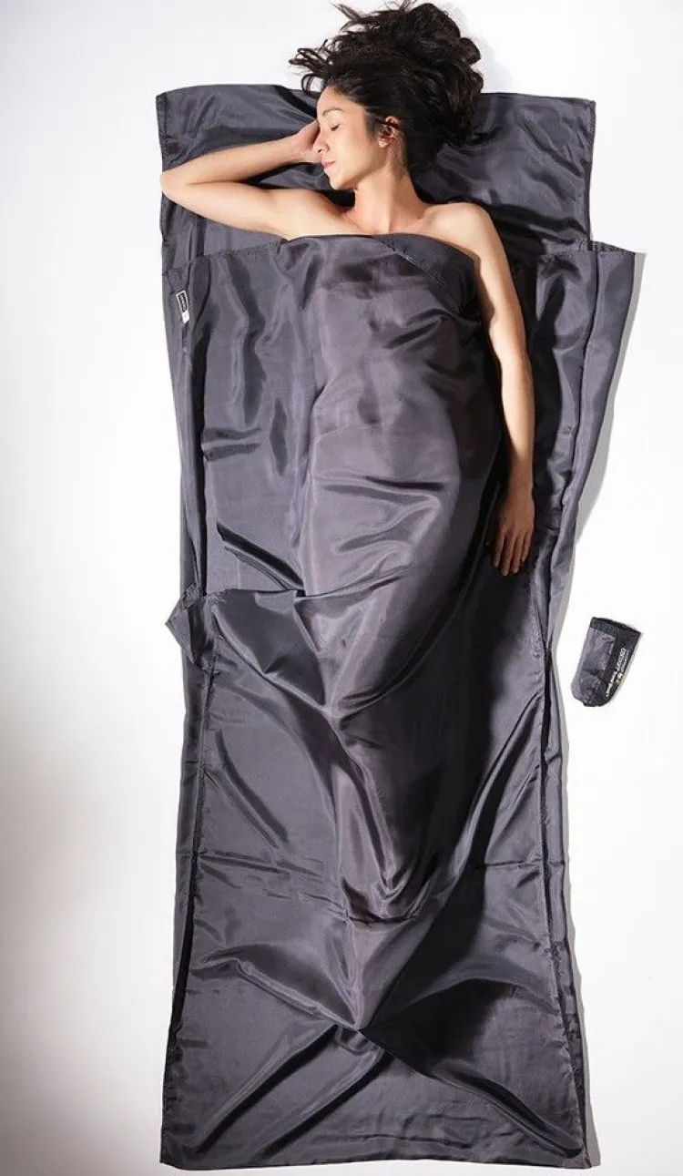 Seidenschlafsack^Cocoon Seidenschlafsack TRAVEL SHEET Insect Shield® 100% Silk von ® grau oder grün