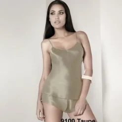 Spaghettiträger Tops|Mit Seidensatin^Luna di Seta Seidentop 100% Seide CLASSICO von - viele Farben