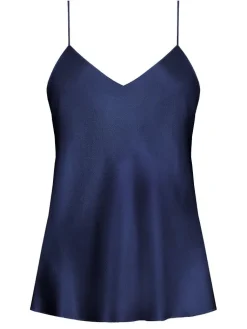 Spaghettiträger Tops|Mit Seidensatin^Luna di Seta Seidentop 100% Seide CLASSICO von - viele Farben