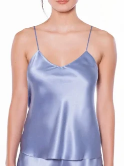 Spaghettiträger Tops|Mit Seidensatin^Luna di Seta Seidentop 100% Seide CLASSICO von - viele Farben