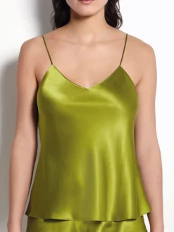 Spaghettiträger Tops|Mit Seidensatin^Luna di Seta Seidentop 100% Seide CLASSICO von - viele Farben