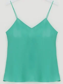 Spaghettiträger Tops|Mit Seidensatin^Luna di Seta Seidentop 100% Seide CLASSICO von - viele Farben