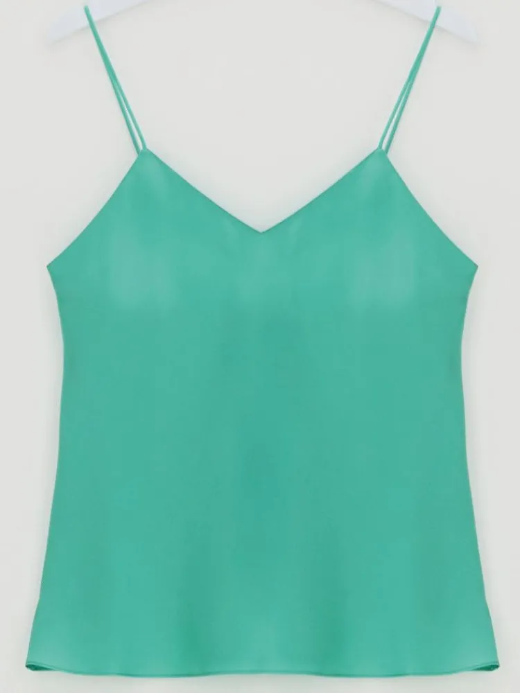 Spaghettiträger Tops|Tops Mit Seide^Luna di Seta Seidentop 100% Seide CLASSICO uni von