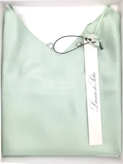 Spaghettiträger Tops|Mit Seidensatin^Luna di Seta Seidentop 100% Seide CLASSICO bunt von