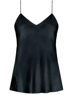 Spaghettiträger Tops|Mit Seidensatin^Luna di Seta Seidentop 100% Seide CLASSICO Satin von