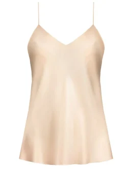 Spaghettiträger Tops|Mit Seidensatin^Luna di Seta Seidentop 100% Seide CLASSICO Satin von
