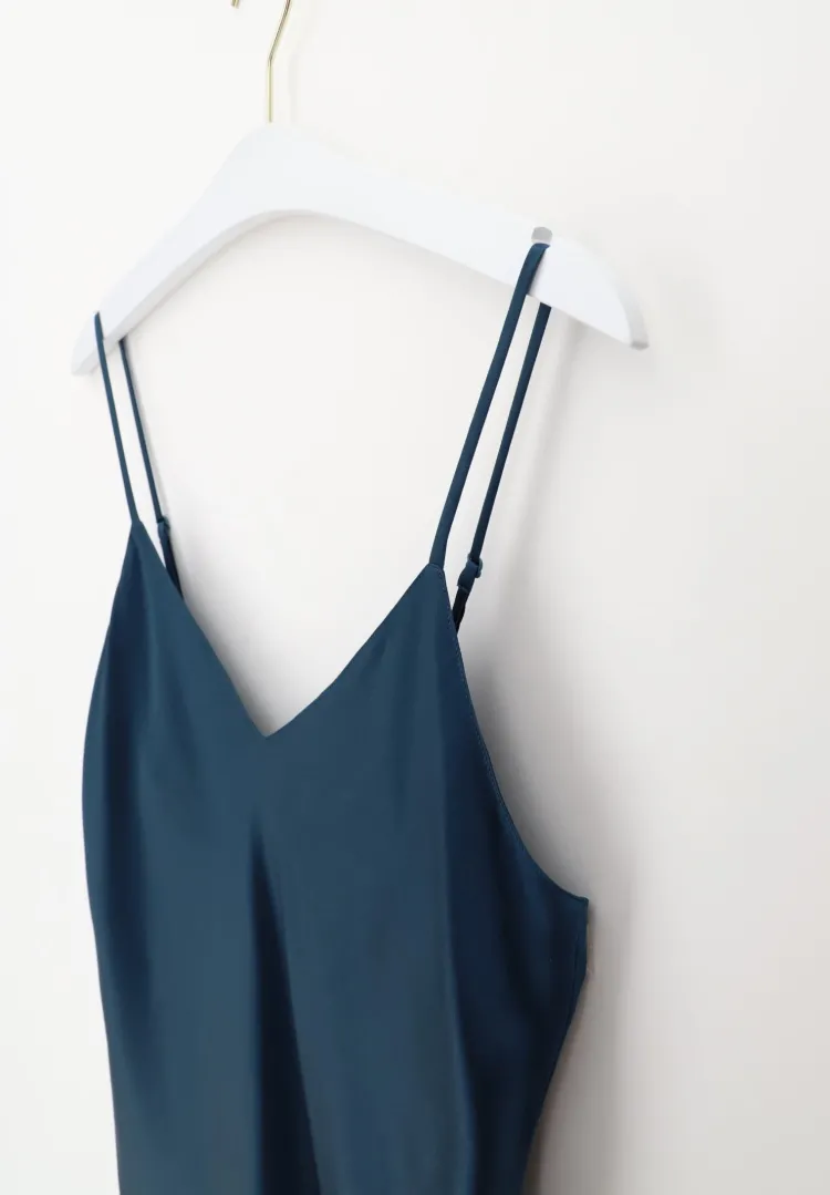 Spaghettiträger Tops|Mit Seidensatin^Luna di Seta Seidentop 100% Seide CLASSICO Satin von