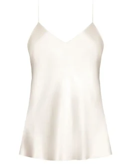 Spaghettiträger Tops|Mit Seidensatin^Luna di Seta Seidentop 100% Seide CLASSICO Satin von