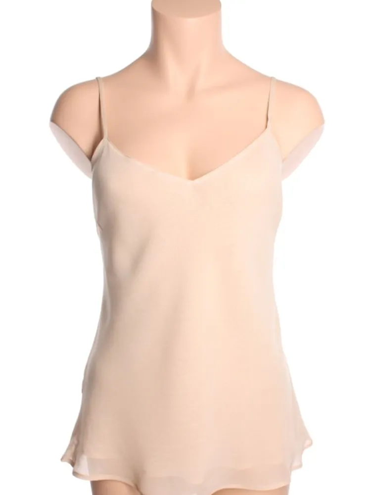 Spaghettiträger Tops|Alle Lingerie Tops^Marjolaine Seidentop 100% Seide FIDJI MOUSSELIN uni