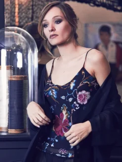 Spaghettiträger Tops|Alle Lingerie Tops^Marjolaine Seidentop 100% Seide FIDJI MOUSSELIN fein