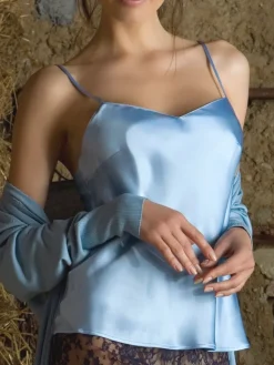 Spaghettiträger Tops|Alle Lingerie Tops^Marjolaine Seidentop 100% Seide ODON elegant von