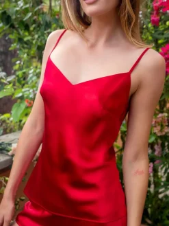 Spaghettiträger Tops|Alle Lingerie Tops^Marjolaine Seidentop 100% Seide ODON elegant von