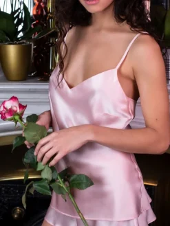 Spaghettiträger Tops|Alle Lingerie Tops^Marjolaine Seidentop 100% Seide ODON von - viele Farben