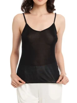 Spaghettiträger Tops|Alle Lingerie Tops^Gattina Seidentop aus 100% Wirkseide PURE beige oder weiss von