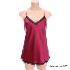 Tops Mit Spitze|Spaghettiträger Tops^Luna di Seta Seidentop BASIC GLAM aus 100% Seide von