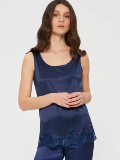 Camisole (Breite Träger)|Alle Lingerie Tops^Chiara Fiorini Seidentop Camisole SETA No. 11 mit Spitze edel von